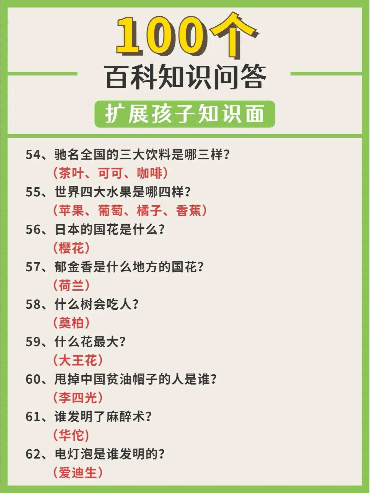 百科常识问答题及答案大全，拓展知识边界的趣味之旅